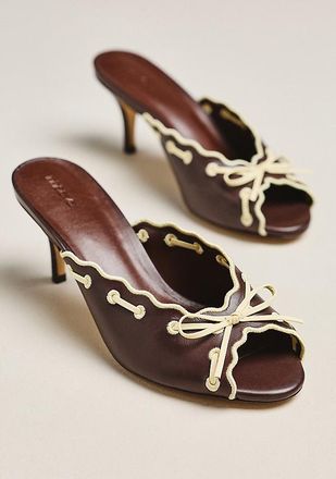 Maeve Contrast Scalloped Mules