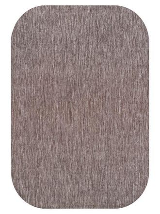 Jonathan Y Designs Miles Modern Minimalist Radius Corner Solid Indoor/Outdoor Shaped Area Rug in Light Brown at Nordstrom, Size 8Ft 0In X 10Ft 0In