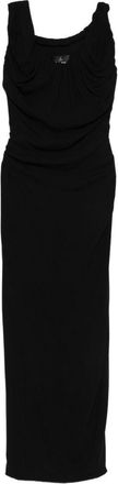 Vivienne Westwood Black Draped Sleeveless Square Neck Dress