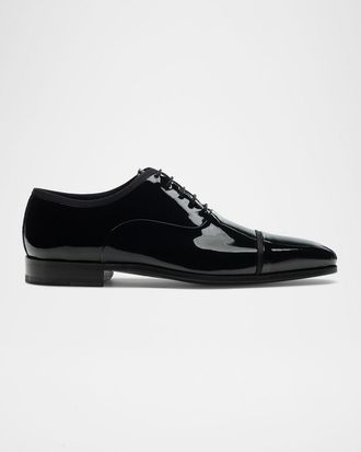 Magnanni Men & apos;s Jadiel Patent Cap-Toe Oxfords