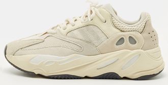 adidas Cream Fabric and Suede Yeezy Boost 700 Lace Up Sneakers Size 40