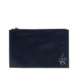 Prada Pre-owned Clutches, female, Blue, Size: ONE SIZE Pre-owned Vintage Clutch