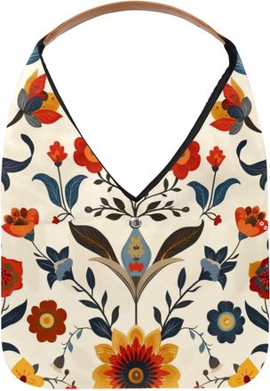 Generic Vintage Ethnic Boho Floral (6) Reusable Lightweight Grocery Bags - Foldable Into Compact Pouch, Washable & Sturdy, Multipurpose for Shopping and Trave