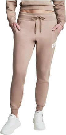 DKNY Logo-patch Track Pants - Dames - Sweatpants - Bruin - M - Katoen - Broeken