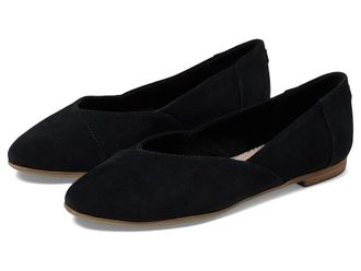 Toms Jutti Neat Womens Shoes Black Suede : 6.5 B - Medium