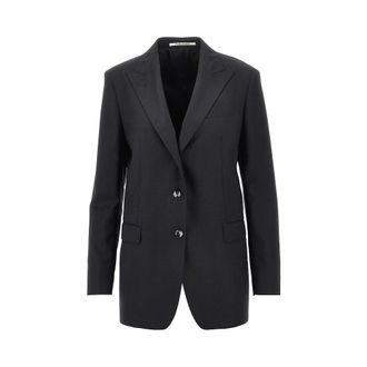 Tagliatore Wool and silk Bertha single-breasted jacket Woman 40