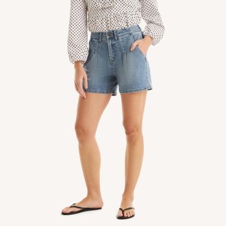 Nautica Womens Pleated Denim Short