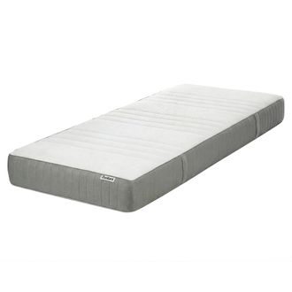 Beliani Beliani - Colch&oacute;n De Espuma Viscoel&aacute;stica Duro Con Funda Extra&iacute;ble De Poli&eacute;ster Blanco Y Gris 80 X 200 Cm Fancy