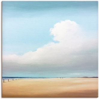 Artland Leinwandbild »Spaziergang I« Strand 1 Stk. tlg. auf Keilrahmen gespannt