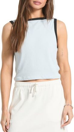 Brixton Garment Dye Crop Ringer Tank in Blue Aura at Nordstrom, Size X-Small