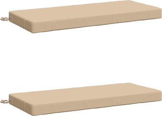 vidaXL Cojines Para Banco De 2 Piezas Soest 2 Uds. 100% Poli&eacute;ster Vidaxl