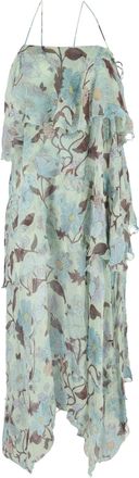 Stella McCartney Stella McCartney Pre-owned Womens Lady Garden-Print Chiffon Maxi Dress in Multicolor Silk - Multicolour - Size EU 40 (Womens)