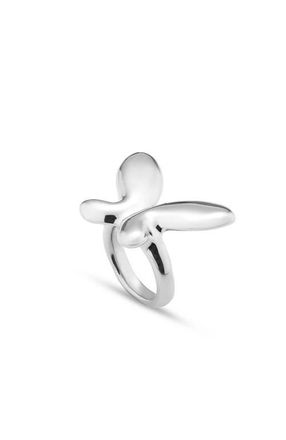 UNOde50 Medium Butterfly Shape Ring in Silver at Nordstrom, Size 15