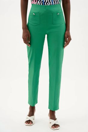 Joseph Ribkoff Slim Ankle-Length Trouser Pant In Palm Green