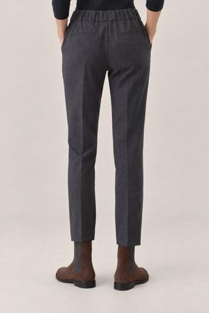 Brunello Cucinelli Wool Blend Straight Trousers - Gray