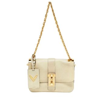 Valentino Pre-owned Shoulder Bags, female, Beige, Size: ONE SIZE Pre-owned Leather Shoulder Bag