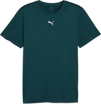 Puma M TAD ESSENTIALS HEATHER CAT TEE (CF SMALL CAT) regul&auml;re Passform, mit DryCELL-Technologie, atmungsaktiv