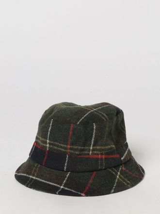 Barbour Cappello bucket in misto lana con motivo Tartan e logo applicato