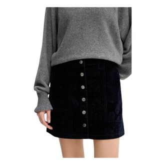 Guess Rokken, Dames, Zwart, W25, Katoen, Serena Rok