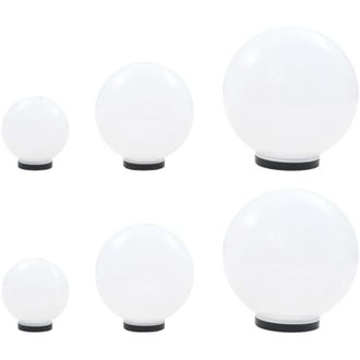 vidaXL Vidaxl - Set Lampade a led Sferiche 6 pz 20/30/40 cm in pmma