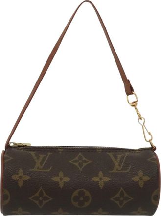 Louis Vuitton Mini Baby Papillon Brown Canvas Clutch Bag (Pre-Owned)