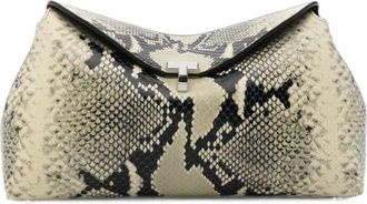 Toteme Clutch Bag Python-Embossed T-Lock