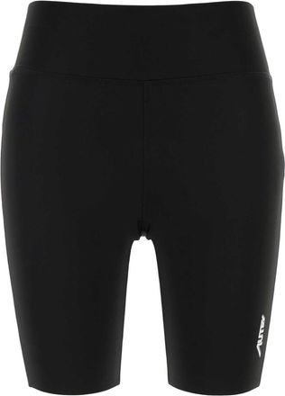Autry Black Stretch Polyester Shorts