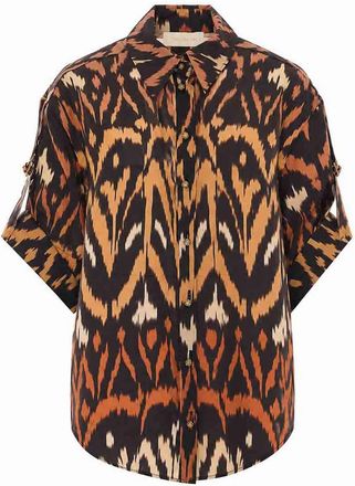 Zimmermann Zimmermann leopard aster relaxed shirt