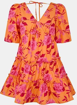 Nobody's Child Womens Lni V-Neck Mini A-Line Dress - Pink - Size: 10