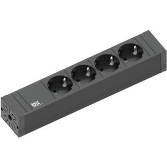Bachmann Connect Line Regleta Negra 4 Salidas Cable 2m