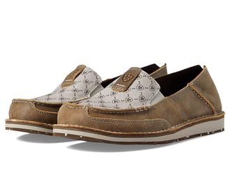 Ariat Cruiser Womens Slip on Shoes Brown Bomber/Ariat Logo : 6.5 B - Medium, Leather/Suede/Textile