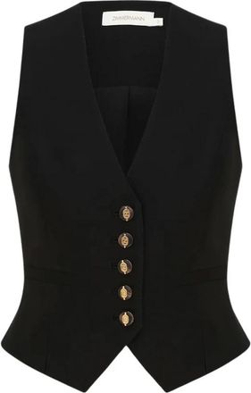 Zimmermann Valiant Waistcoat - Dames - Gillet - Zwart - XS - Wol - Kostuums