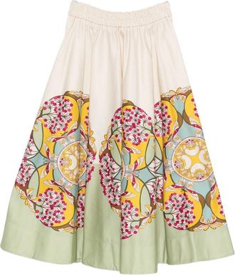 La DoubleJ Floral-print Midi Skirt