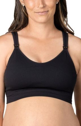 Kindred Bravely Mia Maternity & Nursing Lounge Bra- Fits Sizes 30B-44D in Black at Nordstrom, Size X-Large G