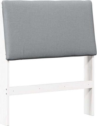 vidaXL Upholstered Headboard Light Grey 80 cm Solid Pine Wood vidaXL