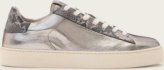 AllSaints Shana Low Top Metallic Leather Trainers