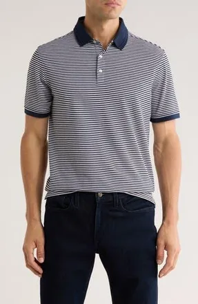 14th & Union Stripe Cotton Blend Polo in Navy Ted Stripe at Nordstrom Rack, Size Xx-Large