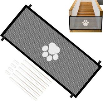 OEM Barrera De Seguridad Para Mascotas, Pared De Malla Ajustable, Puerta Interior, F&aacute;cil De Montar, Ligera Y Plegable, 110 X 78 Cm