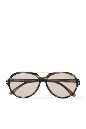 Tom Ford Aalto Aviator-Style Tortoiseshell Acetate Sunglasses