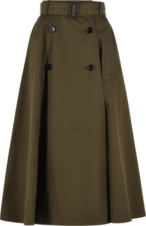 Burberry Brenda midi-trenchrok van groen katoen Juniper Garbadine