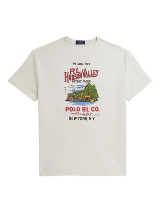 Polo Ralph Lauren crew-neck printed T-shirt - Neutrals