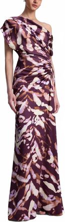 A.L.C. Poppy Satin Gown In Plum Violet