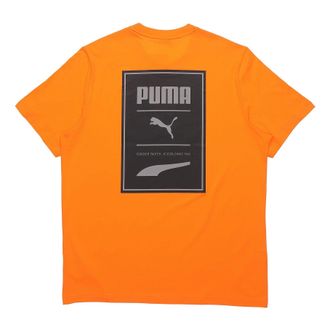 Puma Recheck Pack Graphic Tee Printing Logo Short Sleeve Orange 598939-80