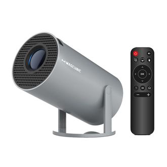 OEM Proyector Hy300 Pro, 8000 L&uacute;menes, Conectividad Wifi Y Bluetooth - Gris, Enchufe Europeo