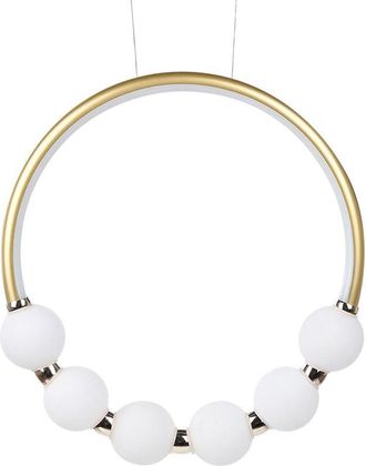 Beliani LED Pendant Lamp FANE Metal Gold