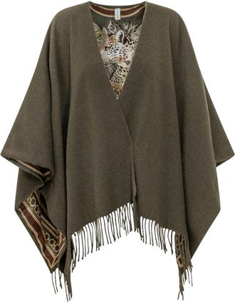 Ferragamo Cape Felindr - Dames - Wintersjaals - Groen - ONE Size - Kasjmier - Accessoires