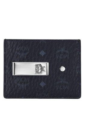 MCM Money Clip Card Case in Visetos Original in Black at Nordstrom
