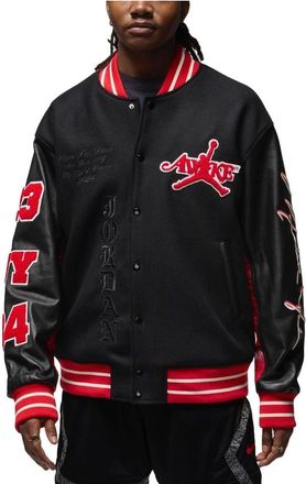 Nike Jordan Air Jordan x Awake NY Varsity Jacket Asia Sizing University Red Black FQ5440-657