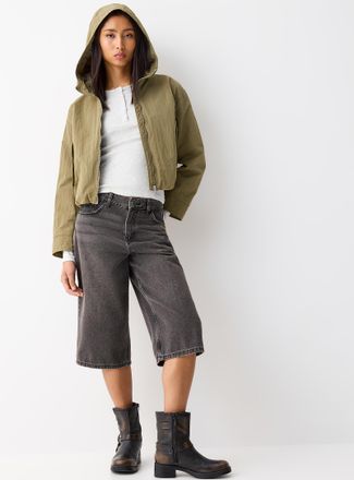 Only Womens Crinkle effect cropped jacket