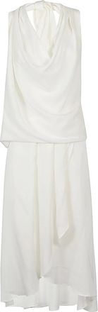 Nouvelle/Silk95Five Silk 95Five Midi Jurk - Dames - Casual kleedjes - Wit - M - Kleedjes